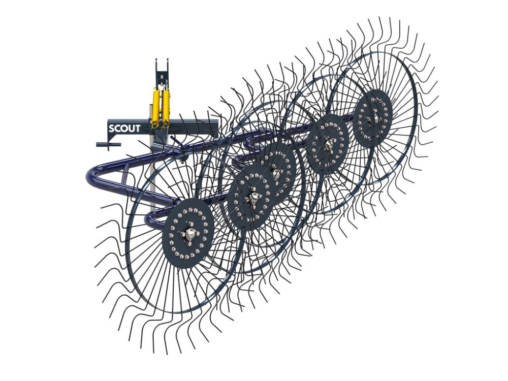 Грабли ворошилки СКАУТ PL-5600 для трактора, пять колес сгребания