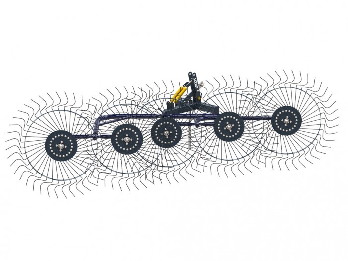 Грабли ворошилки СКАУТ PL-5600 для трактора, пять колес сгребания