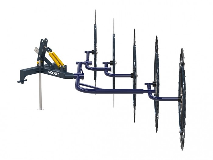 Грабли ворошилки СКАУТ PL-5600 для трактора, пять колес сгребания