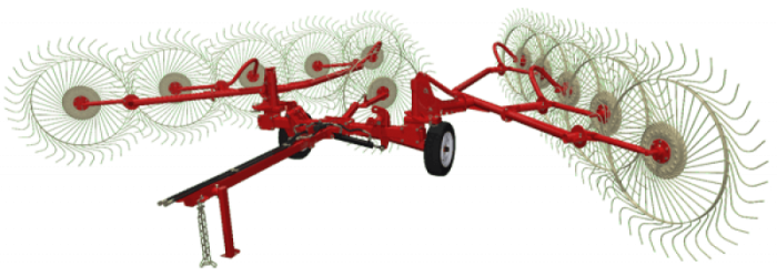 Грабли валковые прицепные АЗАС ГВКП-7.10 BRAVO