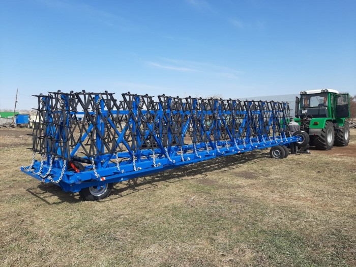Сцепка бороновальная широкозахватная гидрофицированная ДиборЭкспорт СШГ-22 с боронами БЗТ