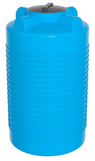 Ёмкость ЭВЛ 500 л. голубая с отводами, крышка 350 мм