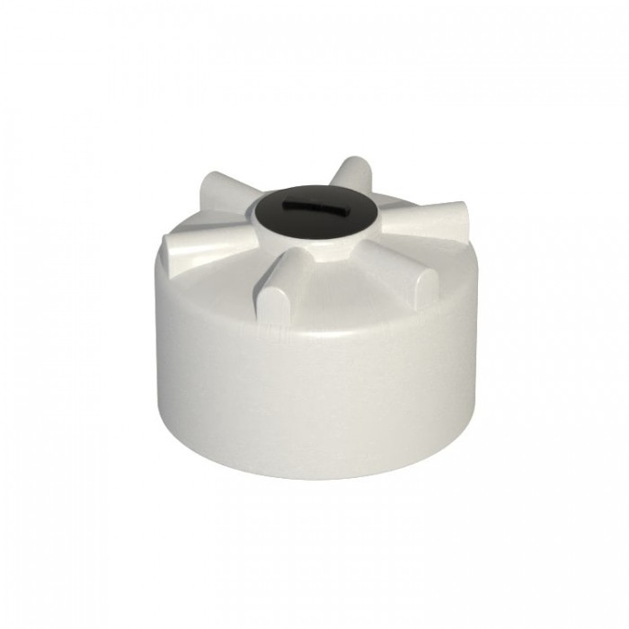 Ёмкость ЭВЛ 700 л. белая с отводом, крышка 350 мм