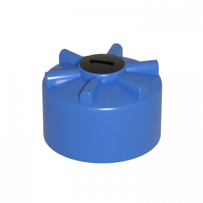 Ёмкость ЭВЛ 700 л. голубая с отводом, крышка 450 мм