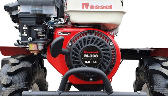 Мотоблок Rossel M-318 с ВОМ + сцепка + фреза