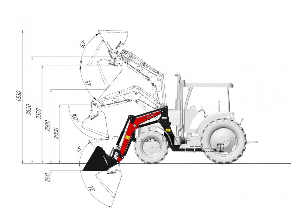Фронтальный погрузчик HARVEST 1300 S для LOVOL