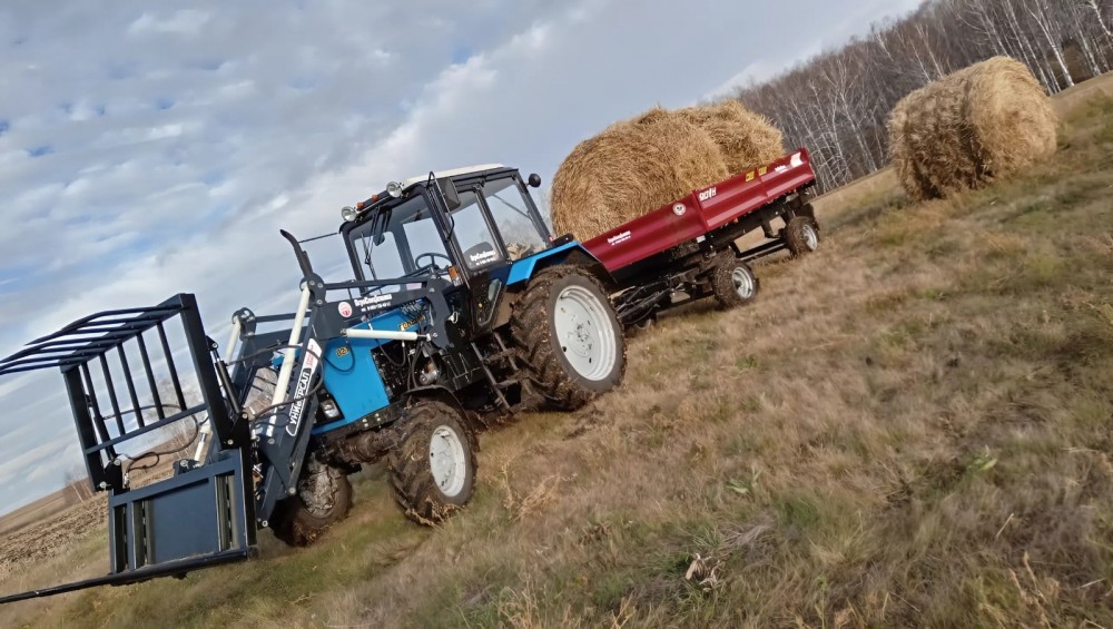 Вилы для сена (обьем 1.1 м³, 2 гидроцилиндра на прижим)