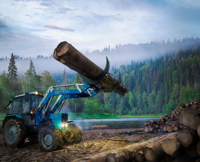 Вилы для леса с прижимом